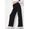 Dabıl Kumaş Beli Lastikli Pantolon Siyah - 51617.683.