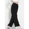 Dabıl Kumaş Beli Lastikli Pantolon Siyah - 51617.683.