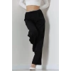 Dabıl Kumaş Beli Lastikli Pantolon Siyah - 51617.683.
