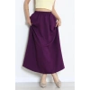 Dabıl Kumaş Cepli Etek Mor - 43952.1884.