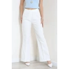 Dabıl Kumaş İspanyol Paça Pantolon Beyaz - 71472.2061.