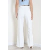 Dabıl Kumaş İspanyol Paça Pantolon Beyaz - 71472.2061.