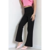 Dabıl Kumaş İspanyol Paça Pantolon Siyah - 71472.2061.