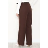 Dabıl Kumaş Kemerli Palazzo Pantolon Kahve - 2085.1991.