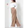 Dabıl Kumaş Pile Detaylı Pantolon Latte - 51610.683.