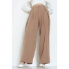 Dabıl Kumaş Pile Detaylı Pantolon Latte - 51610.683.