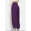 Dabıl Kumaş Pile Detaylı Pantolon Mor - 51610.683.