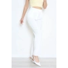 Dabıl Kumaş Pileli Cırtlı Pantolon Beyaz - 71502.1920.