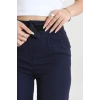 Dabıl Kumaş Pileli Cırtlı Pantolon Lacivert - 71502.1920.