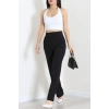 Dabıl Kumaş Pileli Cırtlı Pantolon Siyah - 71502.1920.
