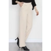 Dabıl Kumaş Pileli Palazzo Pantolon Bej - 51062.1991.