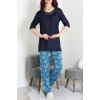 Dantelli Pijama Takımı Lacivert - 71502.1773.