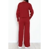 Denim Detay Triko Takım Bordo - 51087.1765.