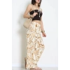 Desenli Dokuma Pantolon Beyazgold - 12333.1095.