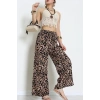 Desenli Dokuma Pantolon Kahveleopar - 12333.1095.
