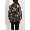 Desenli Gabardin Ceket Leopar - 10033.1968.