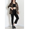 Desenli Gabardin Ceket Leopar - 10033.1968.