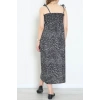Desenli Gipeli Elbise Antibeyaz - 41858.1723.