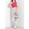 Desenli Keten Pantolon Pembelaci - 40991.701.