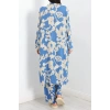 Desenli Kimono Takım Mavibej - 19767.1247.