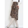 Desenli Süet Etek Haki1 - 6984.2126.