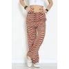 Desenli Viskon Pantolon Somon - 70960.701.