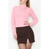 Dik Yaka Bluz Pembe - 1075.2119.