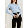 Dik Yaka Parmak Geçmeli Viskon Body Bebemavi - 40076.599.