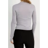 Dik Yaka Parmak Geçmeli Viskon Body Boyalıgri - 40076.599.