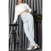 Dikiş Detay Çizgili Pantolon Mavi - 31156.444.