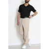 Dokuma Beli Lastikli Baggy Erkek Pantolon Bej - 71351.1871.