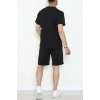Double Face Özel Kumaş Oversize Erkek Şortlu Takım Siyah1 - 80900.1837.