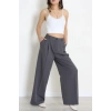 Double Kumaş Palazzo Pantolon Antrasit - 90158.1920.