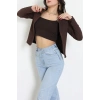 Düğmeli Hırka Kahve - 31834.2131.