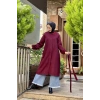 Düğmeli Kaşe Kap Bordo