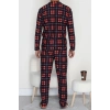 Düğmeli Süet Erkek Pijama Takımı Kırmızılaci - 42641.1951.