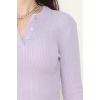 Düğmeli Triko Lila - 42697.2043.