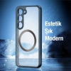 Dux Ducis Samsung S23 Plus Aimo Series MagSafe Premium Buzlu Sert PC-TPU Kılıf-(1903)