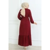 elbise bordo 207