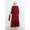 elbise bordo 207