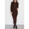 Elbise Ceket Triko Takım Kahve - 3064.1577.