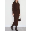 Elbise Ceket Triko Takım Kahve - 3064.1577.