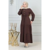 Elbise koyu kahvrengi 201