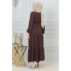 Elbise koyu kahvrengi 201