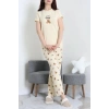 Enjeksiyon Baskı Milan Kumaş Pijama Takımı Kremayı - 630.1287.