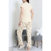 Enjeksiyon Baskı Milan Kumaş Pijama Takımı Kremayı - 630.1287.