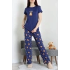Enjeksiyon Baskı Milan Kumaş Pijama Takımı Laciayı - 630.1287.