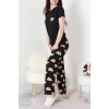 Enjeksiyon Baskı Milan Kumaş Pijama Takımı Siyahayı - 630.1287.