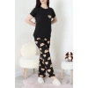 Enjeksiyon Baskı Milan Kumaş Pijama Takımı Siyahayı - 630.1287.