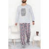 Erkek Pijama Takımı Grikırmızı - 53544.1838.